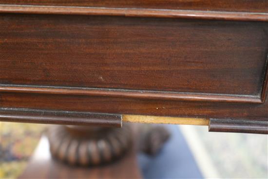 A William IV mahogany card table, W.3ft